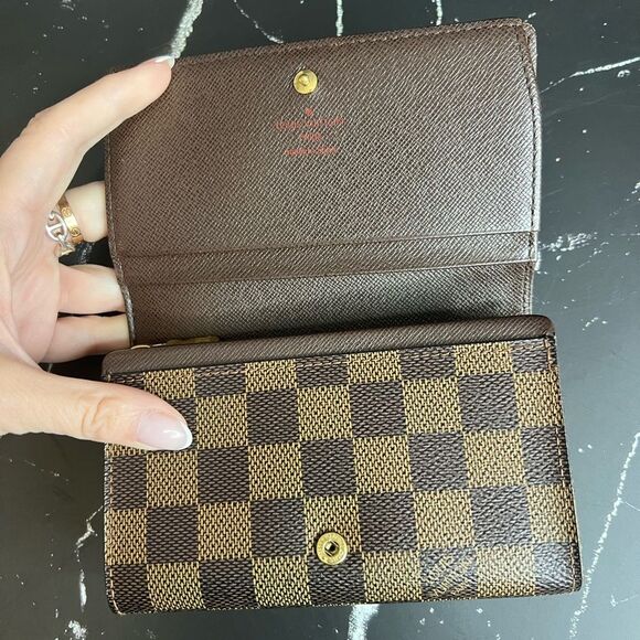 LOUIS VUITTON Bifold Wallet Portefeuille Tresor Damier Ebene - Picture 8 of 12